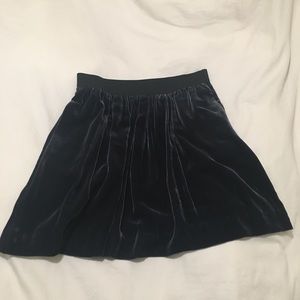 Navy velvet skirt